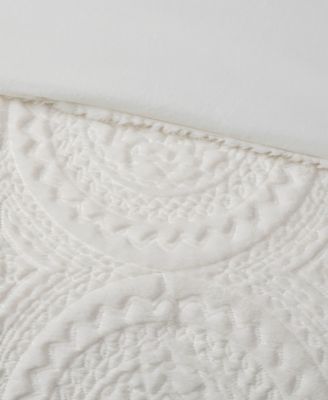 Arya Embroidered Medallion Faux Fur 3-Pc. Duvet Cover Set, Full/Queen