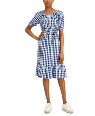 Style & Co - Women's Printed Tie-Waist Dress