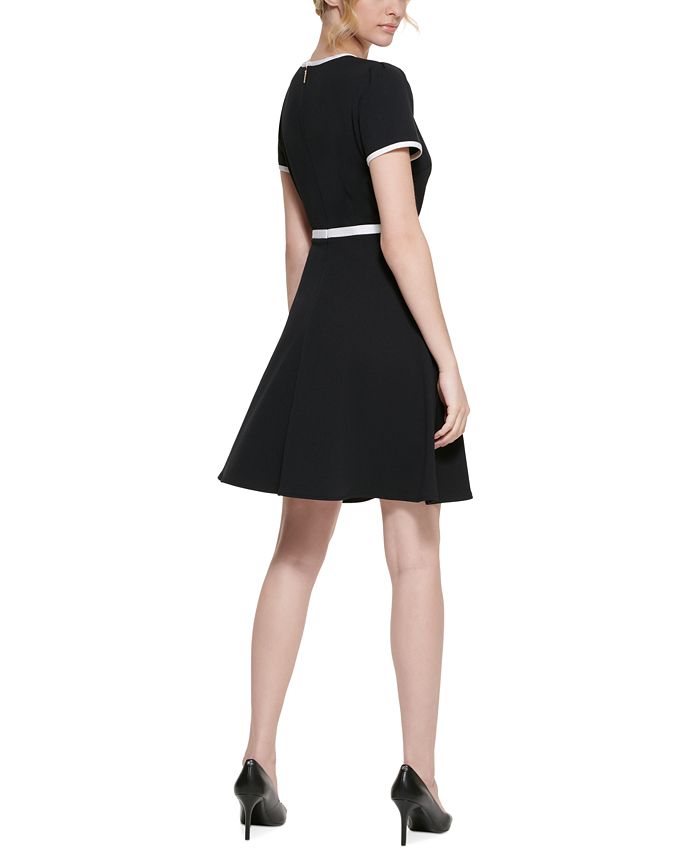 KARL LAGERFELD PARIS Scuba Crepe ALine Dress Macy's