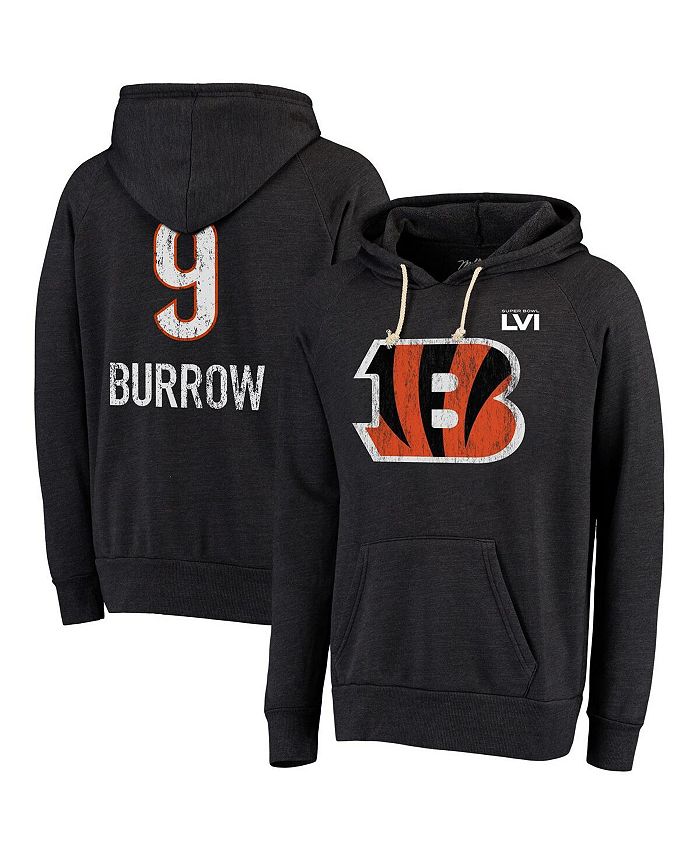 Majestic Men's Joe Burrow Black Cincinnati Bengals Super Bowl LVI Bound  Name and Number Pullover Hoodie - Macy's