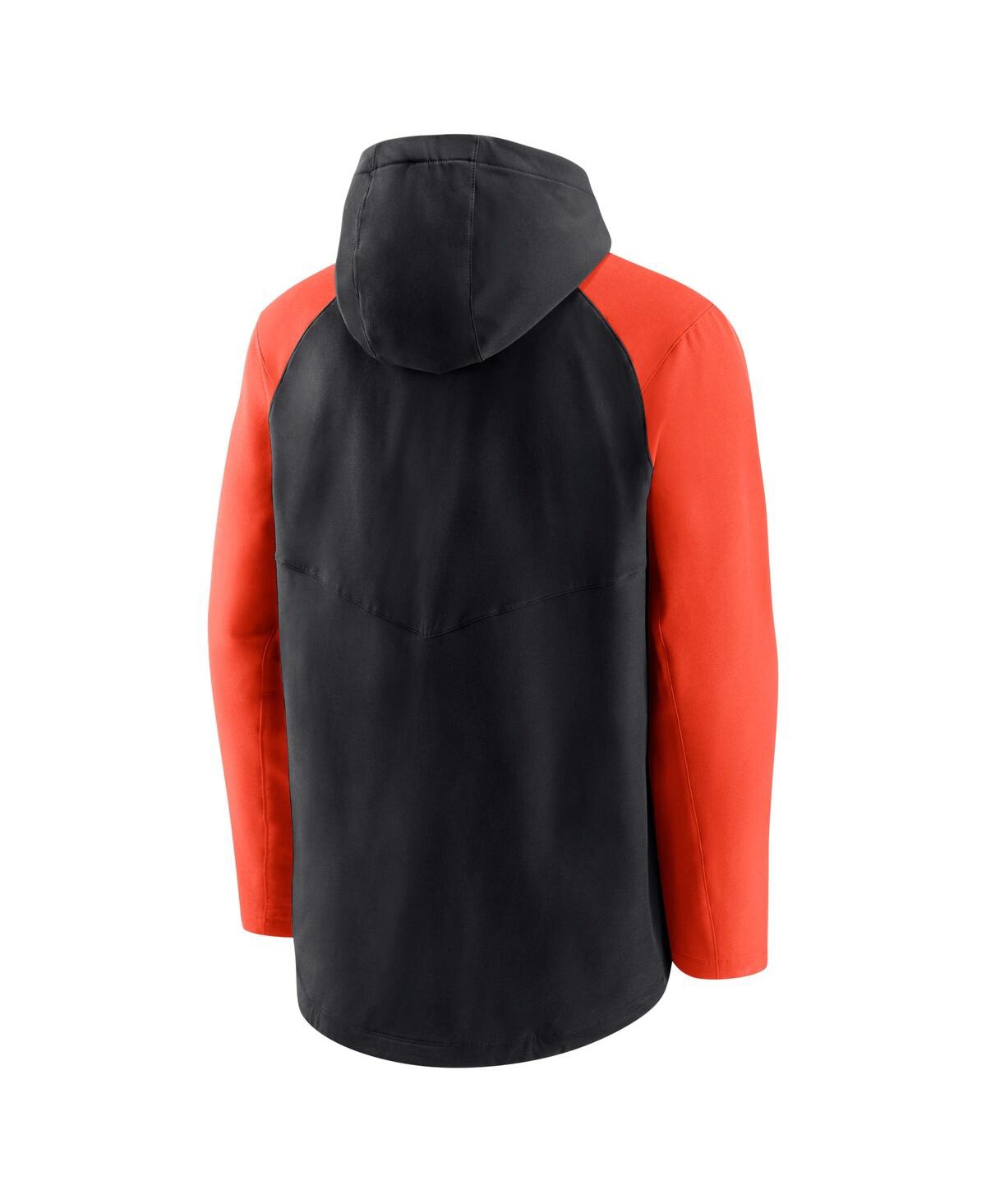 Shop Nike Men's Black, Orange San Francisco Giants Authentic Collection Full-zip Hoodie Performance Jacket In Black,orange