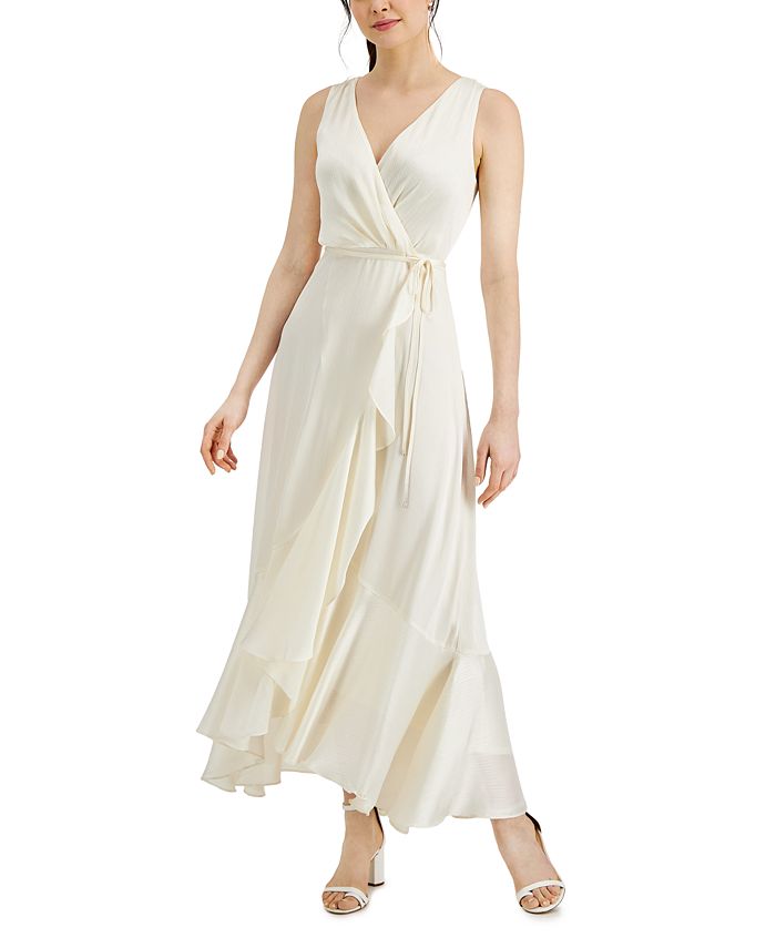 Taylor Women's Chiffon Maxi Dress Brown Size 16