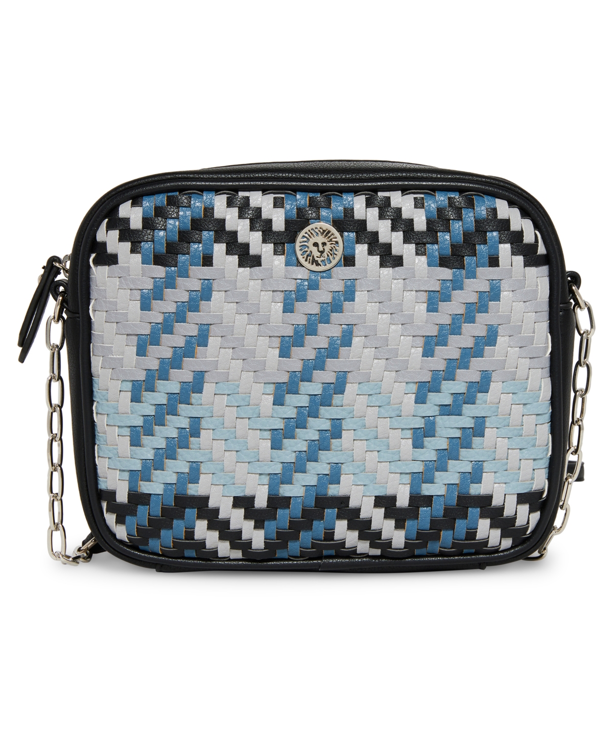 Anne Klein Women's Woven Camera Crossbody Bag In Blue ModeSens
