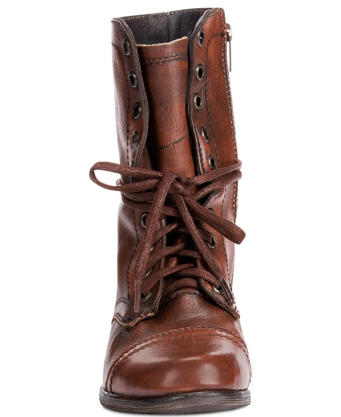 Steve Madden Women's Troopa Lace-up Combat Boots & Reviews - - Shoes - Macy's