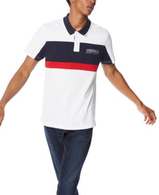 Perry Ellis America Men's Colour Block Jersey Polo Shirt - Macy's
