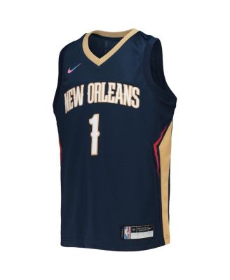 Big Boys Zion Williamson Navy New Orleans Pelicans 2021/22 Diamond Swingman Jersey - Icon Edition