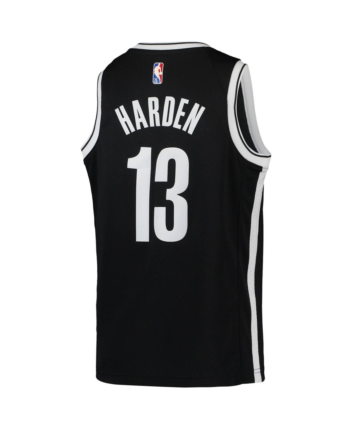 Big Boys Nike James HardenBrooklyn Nets 2021/22 Diamond Swingman Jersey - Icon Edition - Black