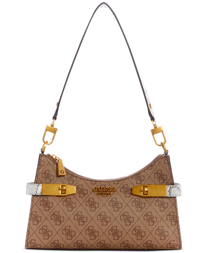 GUESS Zadie Logo Top Zip Shoulder Bag Macy's