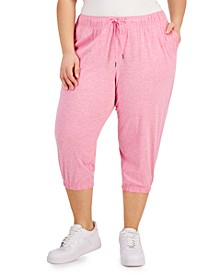 Performance Plus Size Cropped Jogger Pants, Created for Macy's