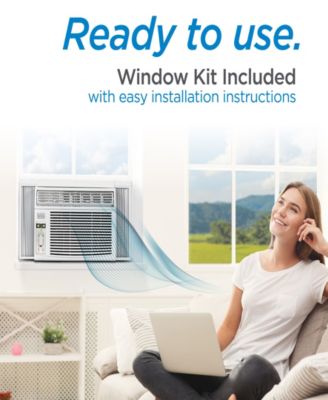 Window Air Conditioner with Remote Control, 10,000 BTU, Cools Up to 450 Square Feet, White
