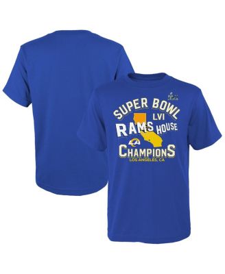 Women's Fanatics Branded Heathered Charcoal Los Angeles Rams Super Bowl LVI Champions Schedule V-Neck T-Shirt Size: Small