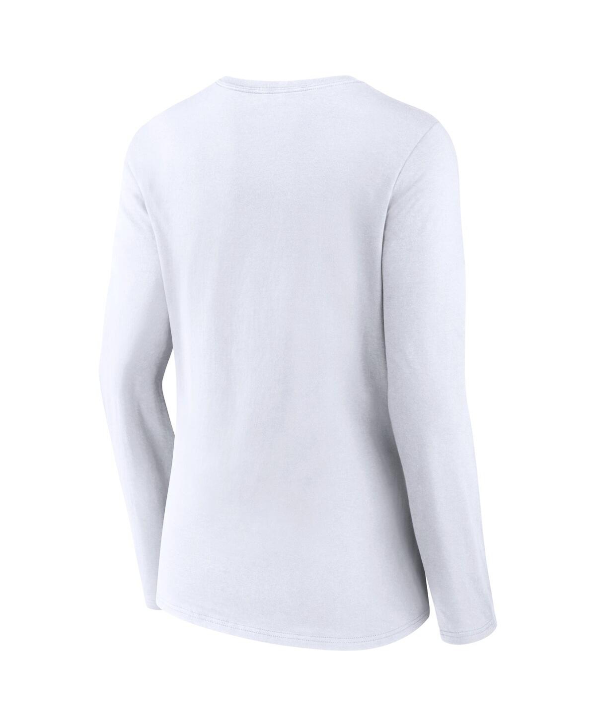 Women's FanaticsLos Angeles Rams Super Bowl Lvi Champions Long Sleeve V-Neck T-shirt - White