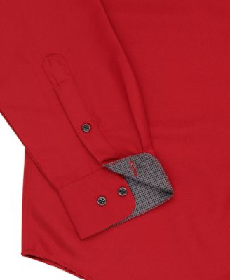 Men's Regular Fit Solid Wrinkle Free Performance Dress Shirt