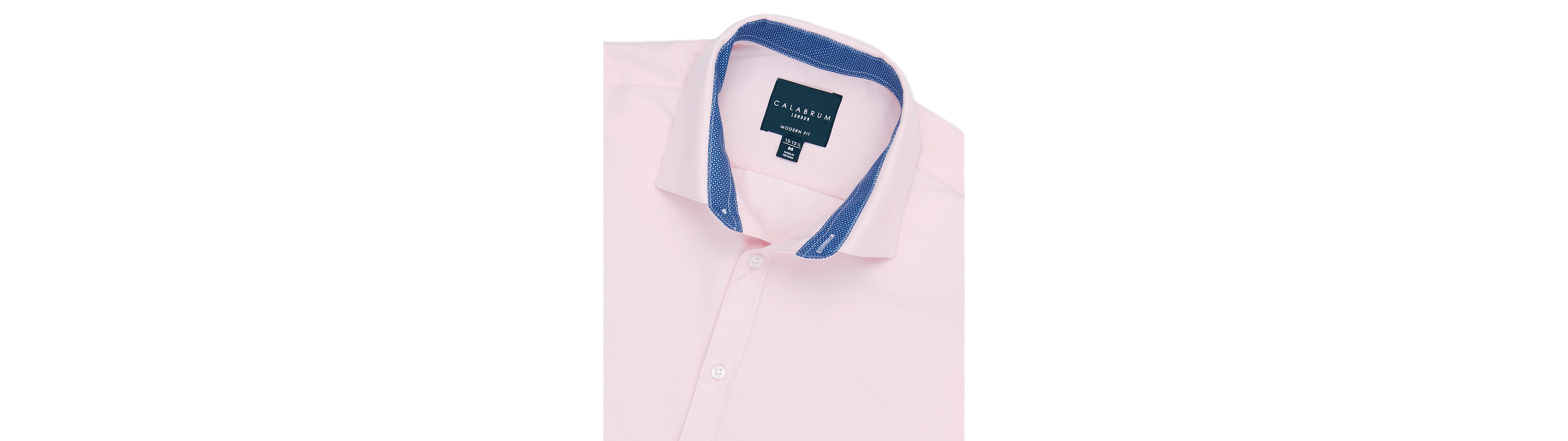 Calabrum Men's Regular Fit Solid Wrinkle Free Performance Dress Shirt