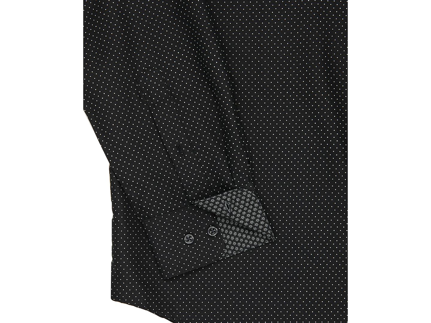 Мужская рубашка Calabrum Regular Fit Dot Print Wrinkle Free Performance Dress Shirt, цвет: Чёрный — фото 5