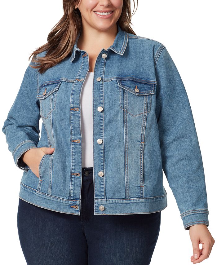 Gloria Vanderbilt Trendy Plus Size Amanda Denim Jacket - Macy's