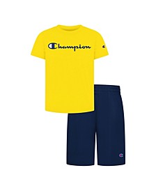 Baby Boys Classic Script T-shirt and Shorts, 2 Piece Set