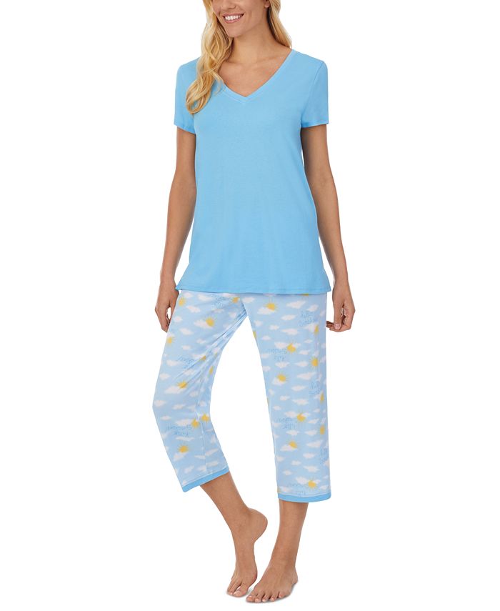 Cuddl Duds VNeck and Cropped Pants Pajama Set & Reviews All Pajamas