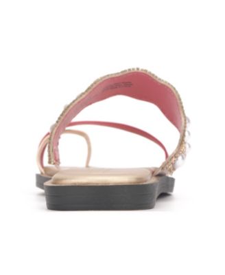 Women' Spring X Band Scallop Flat Sandals