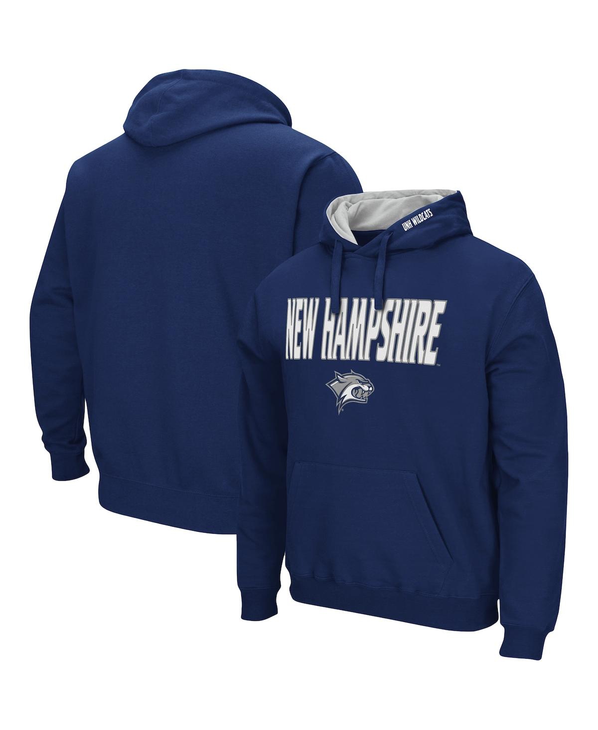 Colosseum Navy New Hampshire Wildcats Arch And Logo Pullover Hoodie In Navy