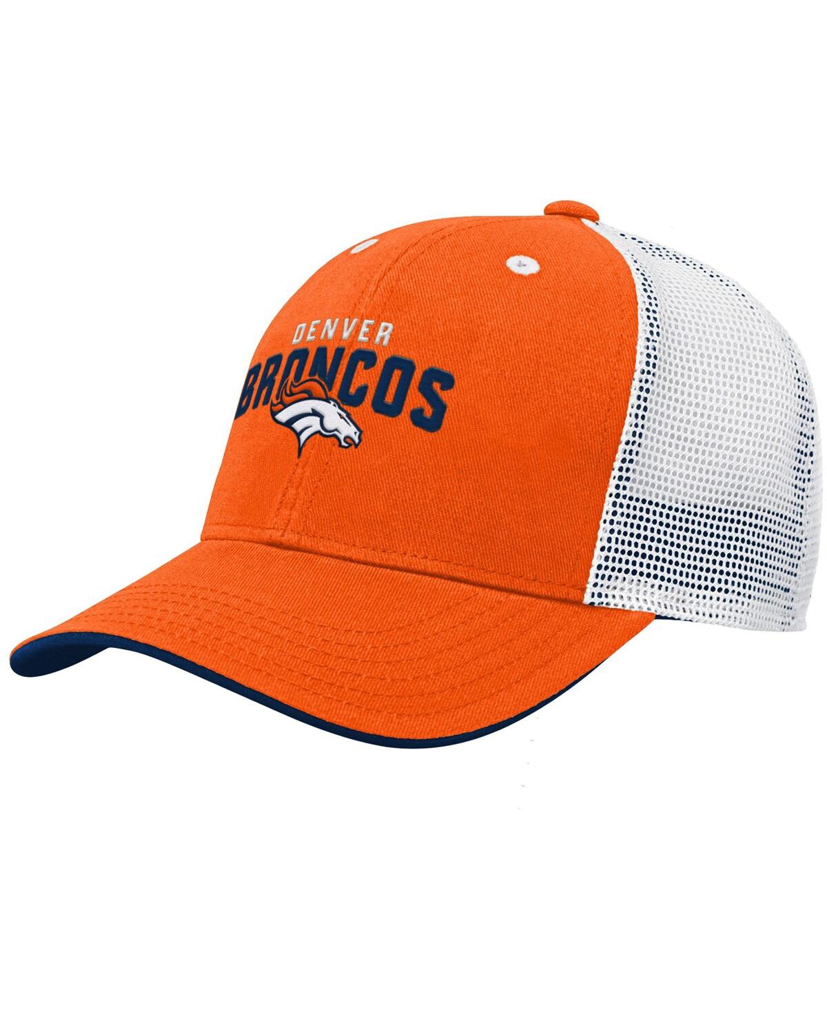 Outerstuff Kids' Big Boys Orange Denver Broncos Core Lockup Snapback Hat