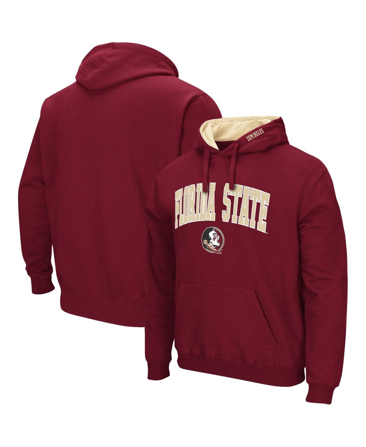 Colosseum Men's  Garnet Florida State Seminoles Arch And Logo 3.0 Pullover Hoodie In Garnet