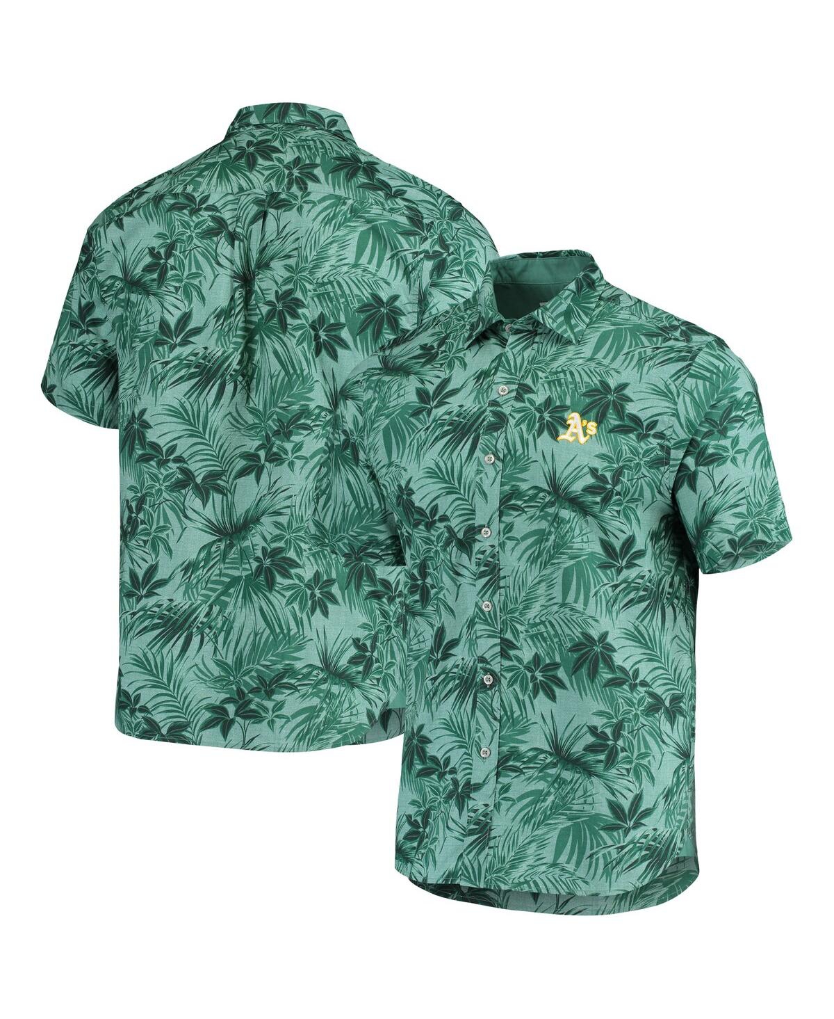 Men's Tommy BahamaOakland Athletics Sport Reign Forest Fronds Button-Up Shirt - Green