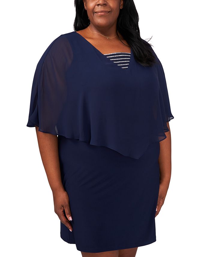 Msk Plus Size Overlay Dress Macys 8968