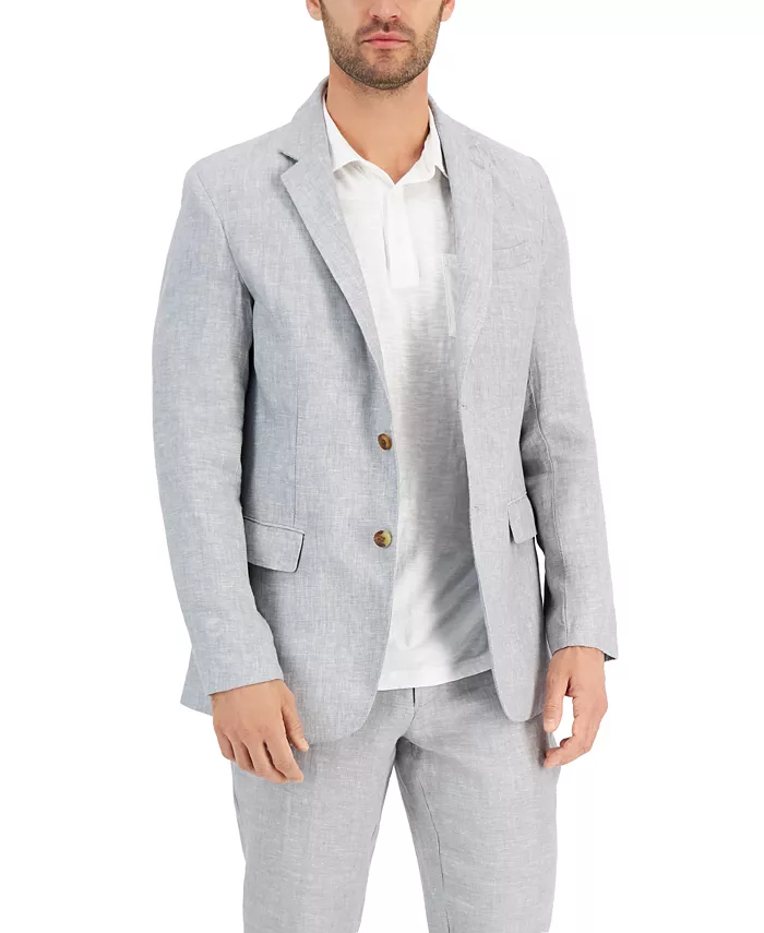 Men's 100% Linen Blazer - thumbnail 4