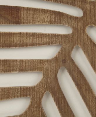 Birch Palms Carved Wall Panel Set, 2 Piece