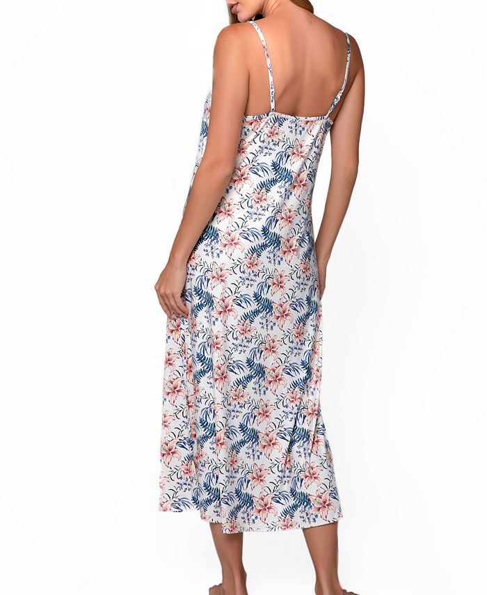 iCollection Women's Danielle Ultra Soft Floral Lounge Dress - Macy's
