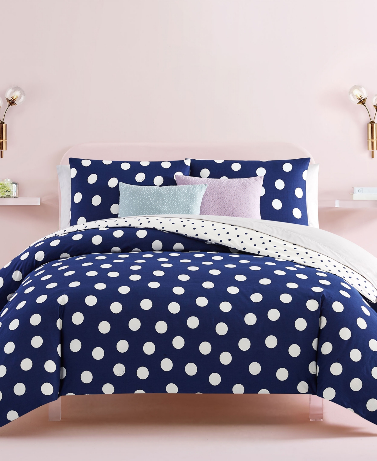 kate spade new york Dots 3 Piece Mini Comforter Set, Queen & Reviews -  Comforter Sets - Bed & Bath - Macy's