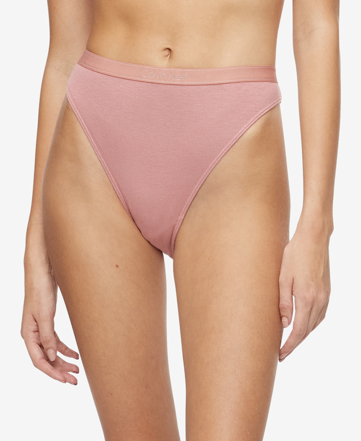 Calvin Klein Pure Ribbed Cheeky Bikini Panty QF6443 (Size SMALL) NWT MSRP  $20