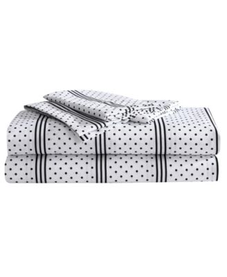 Betsey Johnson Dots Stripes Microfiber Sheet Set Collection Bedding