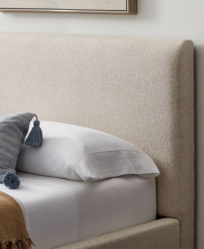 Dream Collection Upholstered Bed with Metal Legs, Queen Macy's