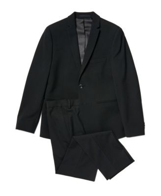 Shop Michael Kors Big Boys Slim Fit Stretch Suit Separates In Black