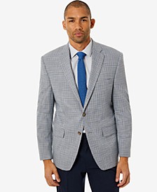 Men's UltraFlex Grey & Blue Check Blazer