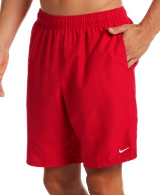 mens red nike swim trunks