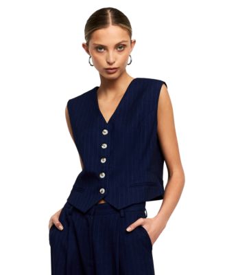 Lioness - Brentwood Striped Single-Breasted Suit Vest