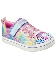 Little Girls Twinkle Toes- Sparkle Rayz - Groovy Dreamz Light-Up Stay-Put Closure Casual Sneakers from Finish Line