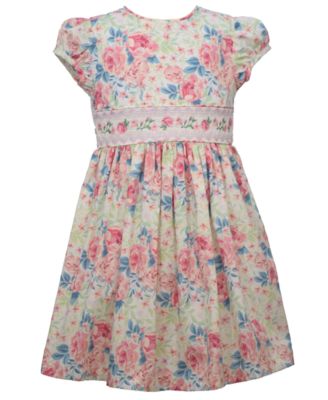 Bonnie Jean Toddler Girls Floral Poplin 