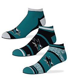 Men's and Women's San Jose Sharks Cash Three-Pack Ankle Socks