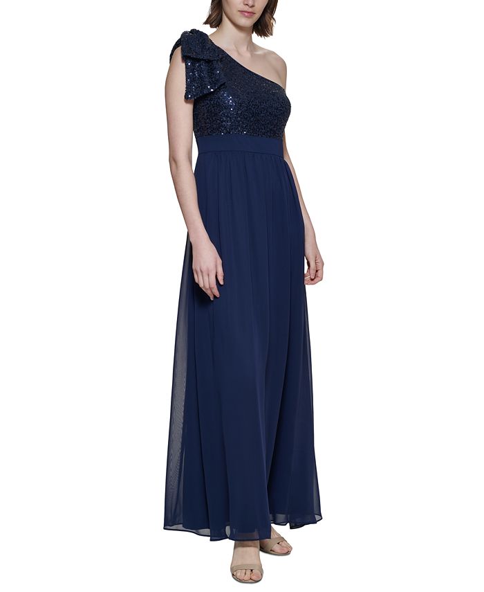 Jessica Howard Sequined OneShoulder Gown Macy's