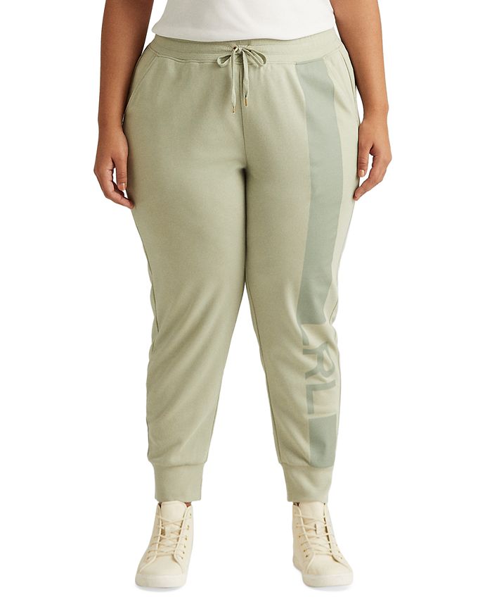 Lauren Ralph Lauren Plus-Size French Terry Jogger Pants - Macy's