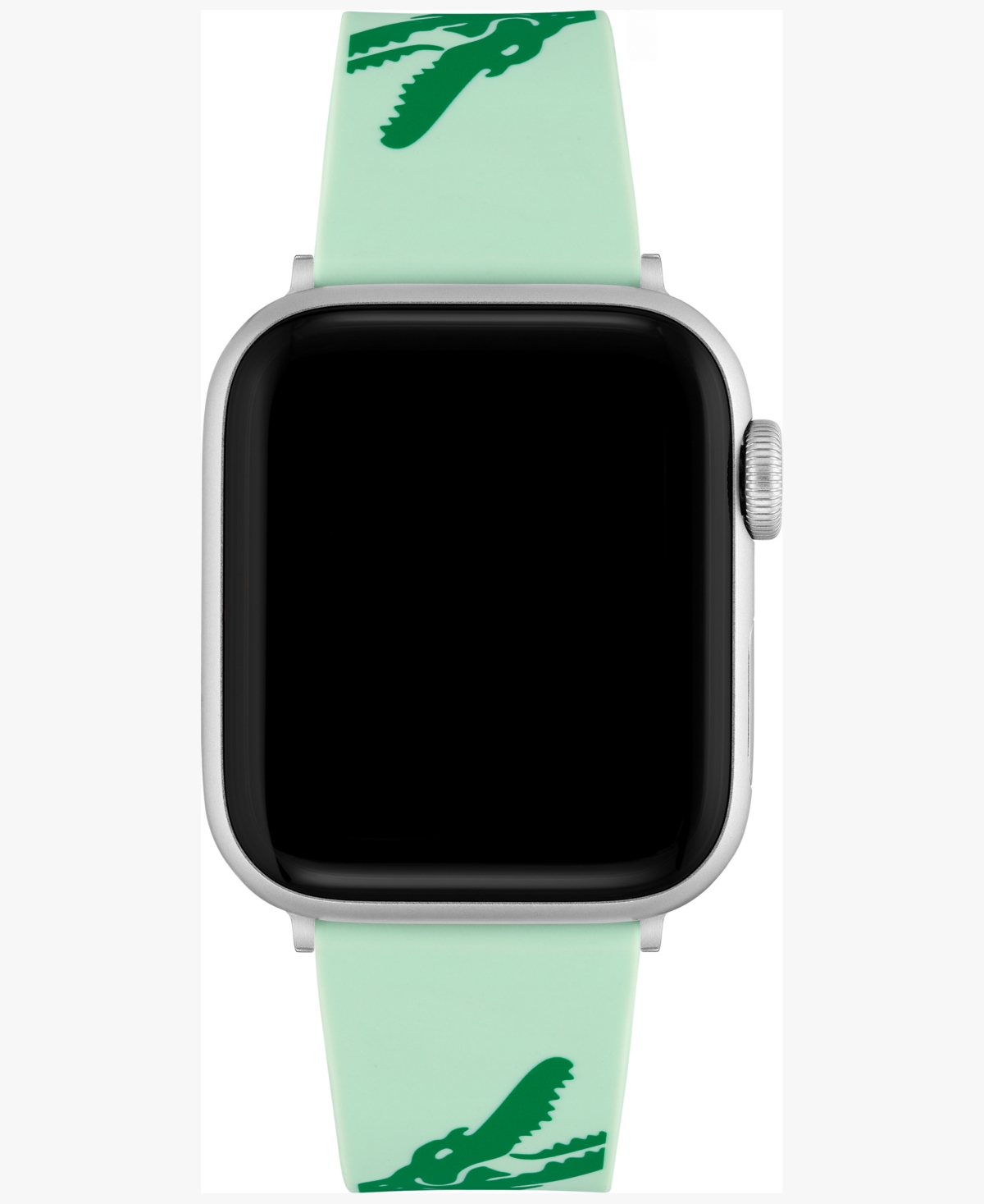LACOSTE CROCODILE PRINT TURQUOISE SILICONE STRAP FOR APPLE WATCH 38MM/40MM WOMEN'S SHOES