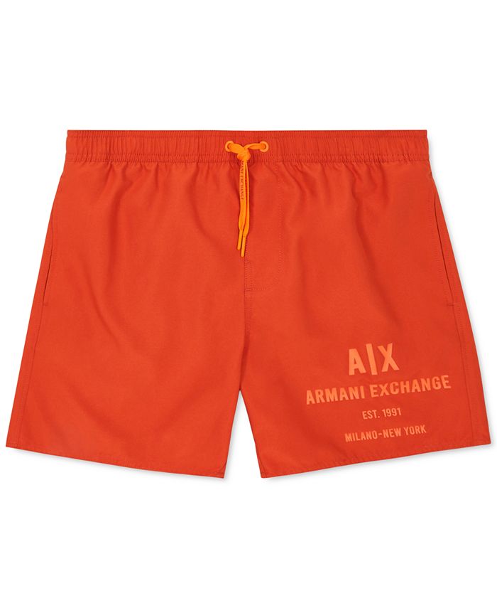 A|X Armani Exchange Men's Drawstring Logo Swim Shorts & Reviews - Swimwear  - Men - Macy's