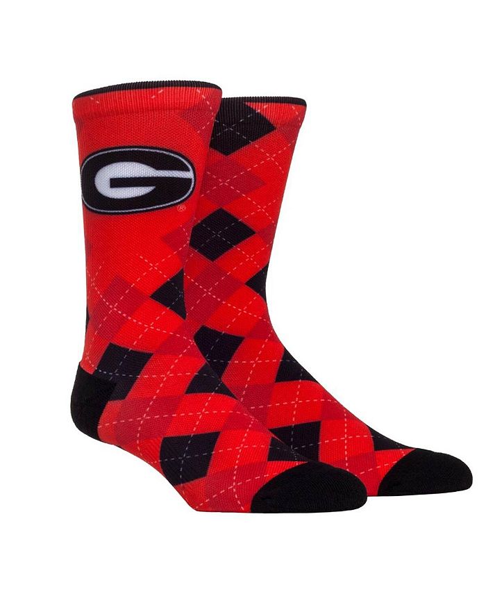 Rock 'Em Men's Rock Em Socks Bulldogs HyperOptic Argyle Dress