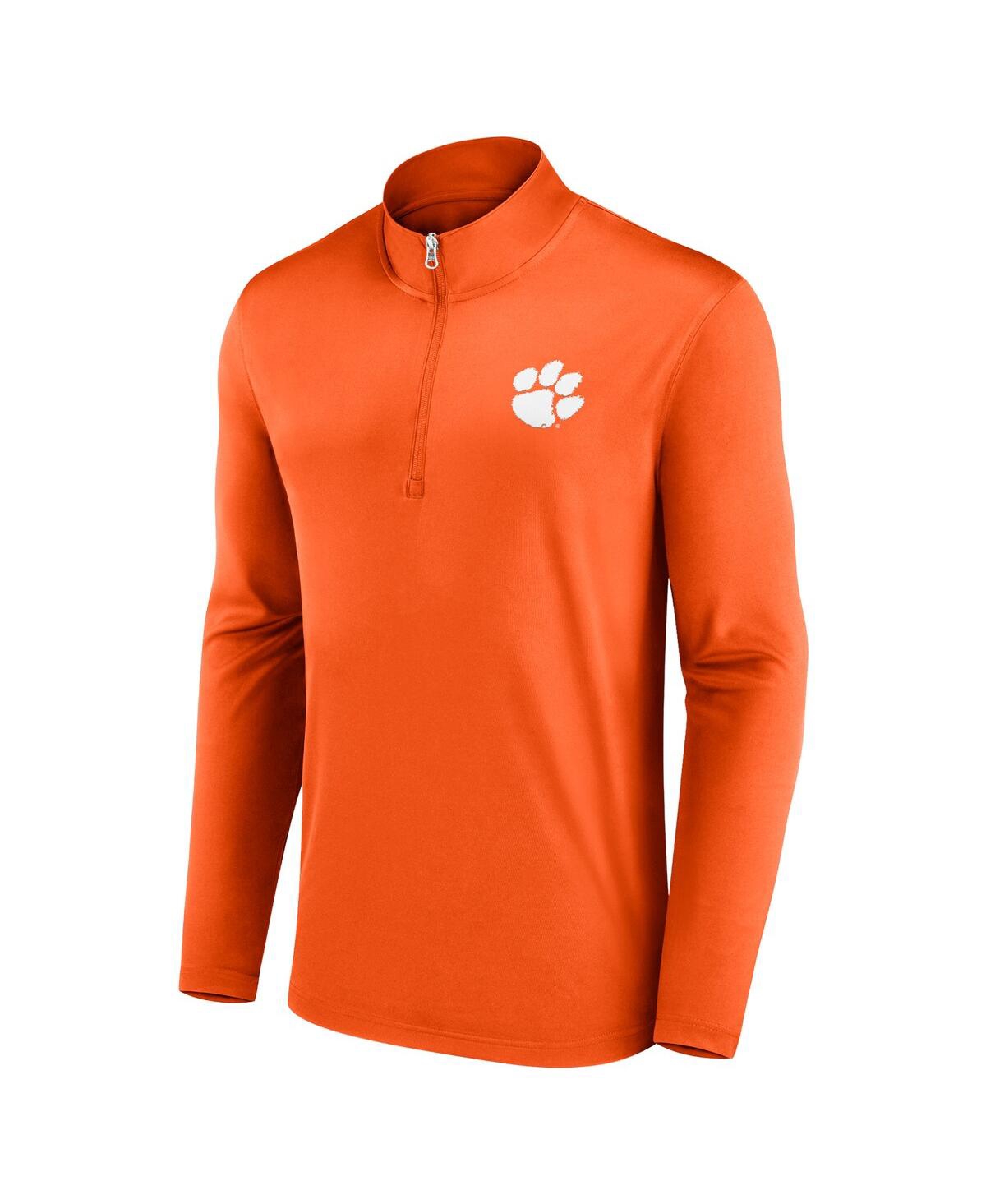 Fanatics Men's  Orange Clemson Tigers Underdog Mindset Quarter-zip Top In Orange