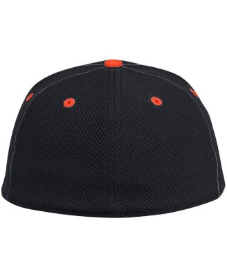 Men's Black, Orange Miami Hurricanes On-Field Baseball Fitted Hat