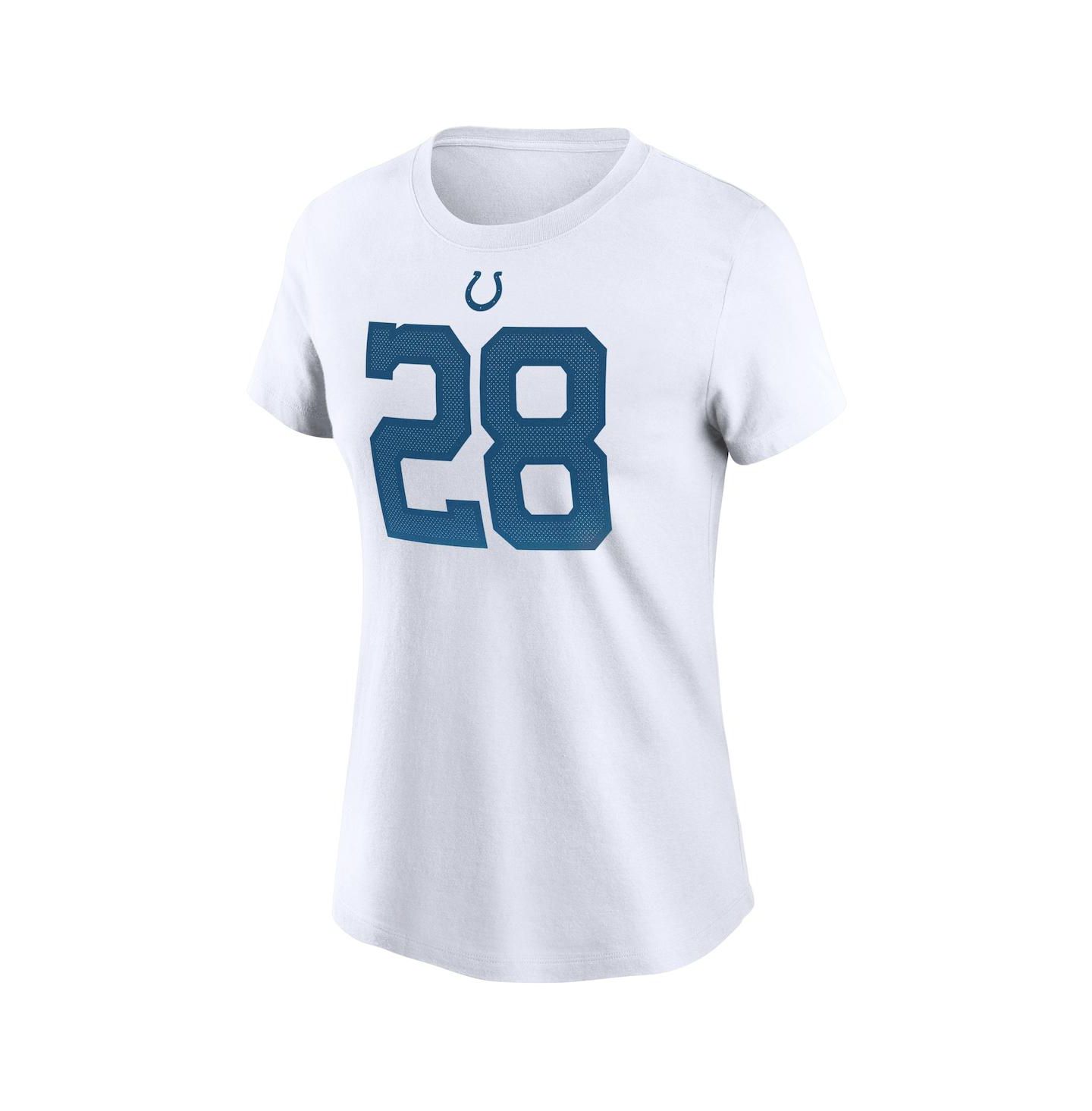 Женская футболка Nike Jonathan Taylor White Indianapolis Colts Player Name & Number — фото 3